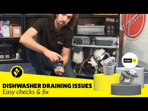 how to drain dishwasher before moving