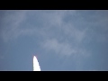 The launch of the Space Shuttle Atlantis, as seen from the press area during the NASA TweetUp event