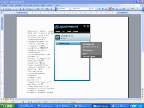 Minecraft 1.6.4 server açma