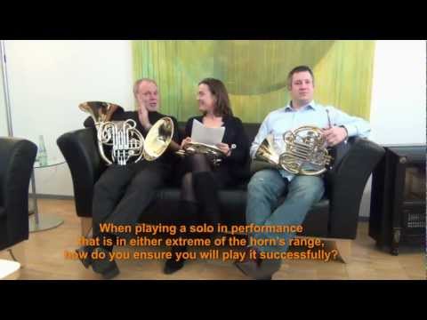 Stefan Dohr - Members of the Berlin Philharmonic Horn Section answer a Questionaire from a horn student.
