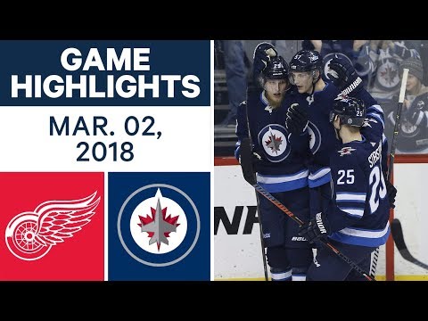 Video: NHL Game Highlights | Red Wings vs. Jets - Mar. 02, 2018