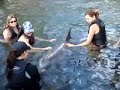 In November 2007, journalists Guy Hagi, Tanya Joaquin, Rita Ariyoshi and Pam Davis were among those who participated in Dolphin Quest at the Kahala Hotel & Resort on Oahu. The program aims to educate people about the ocean mammals in hope of promoting stewardship of the ocean environment. Video by Nadine Kam of Honolulu Star-Bulletin.