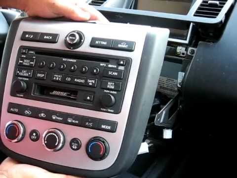 How to Remove Radio / CD Changer / Navigation from 2006 Nissan Murano for Repair