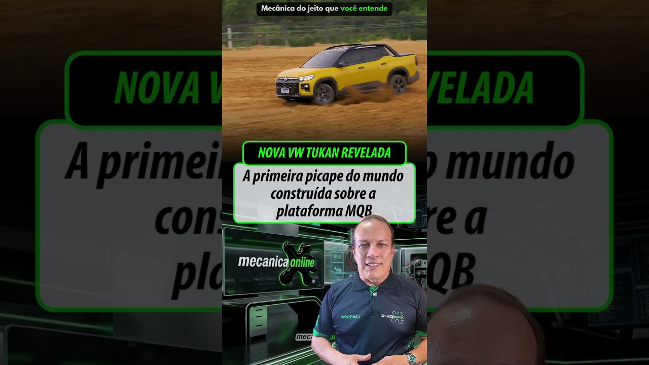 Volkswagen revela a nova picape Tukan: plataforma MQB, versões e detalhes.