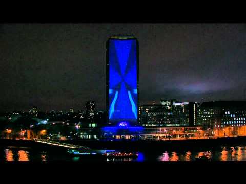 millbank tower - [Click Show More for Track List] Footage of the live set performed at Millbank Tower in London by Deadmau5 on the 28th of November. Extremely awesome visuals...