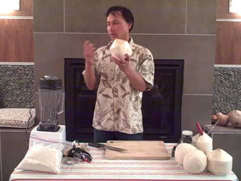 how to open young coconut