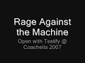 rage opening at coachella 2007 with testify after a 7 year hiatus the band played pretty much like they never broke up at all... this is what it's all about people!