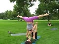 Rach & Phil doing AcroYoga