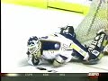 goalie gets his throat slit