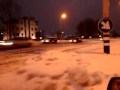 Morning traffic in the snow