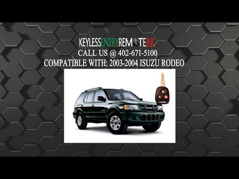 How To Replace Isuzu Rodeo Key Fob Battery 2003 2004