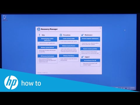 how to perform hp system recovery windows 8