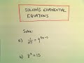 Solving Exponential Equations