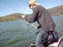 Richard Hand-lines a Clear Lake Bass