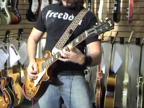 Gibson - http://www.frettedamericana.com/details.php?id=976&counter=0 This magnificent fifty year old Les Paul Standard 'Burst' weighs just 9.50 lbs. and has nice, fa...