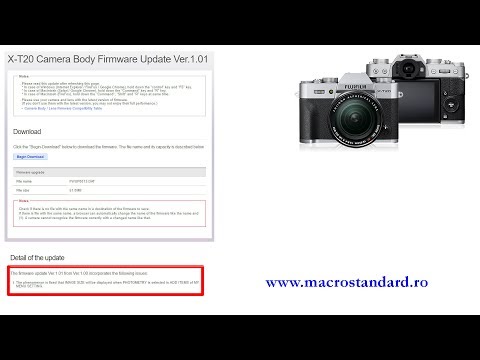 Click aici pentru vizualizare Primul upgrade la aparatul foto mirrorless FujiFilm X-T20 Primul upgrade la aparatul foto mirrorless FujiFilm X-T20