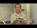 visit http://www.harvesteating.com to get the written recipe for this video. chef keith snow creates a vegetarian sandwich with roasted zucchini, squash, red peppers and fresh mozzerella.