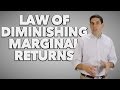 Micro 3.1 Law of Diminishing Marginal Returns: Econ Concepts in 60 Seconds Microeconomics