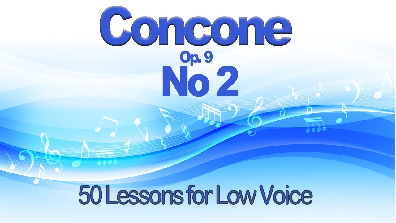 Concone Lesson 2 for Low Voice   Key E.  Suitable for Alto or Bass Voice Range