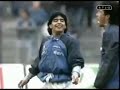 diego armando maradona in allenamento napoli-bayern monaco