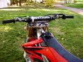 Warming up my 2007 Honda CRF 250R. Warming up my 2007 Honda CRF 250R.