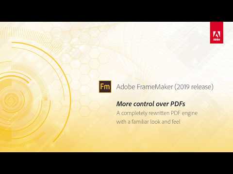 More control over PDFs – Adobe FrameMaker (2019 release)