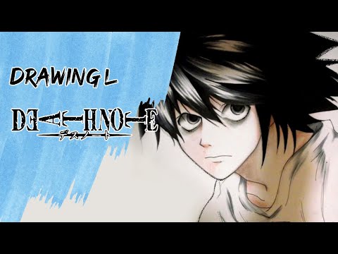 how to draw l'hair from death note