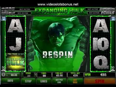 The Incredible Hulk video slot - Video Slot Bonus