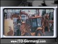 JCB Baggerlader show action Messe dancing 3CX, 2CX, 4CX backhoe loader JCB Baggerlader show action Messe dancing 3CX, 2CX, 4CX backhoe loader