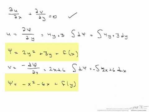 streamlines - An example that demonstrates how to sketch streamlines within the flow using the velocity components and the stream function.