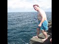 Madang Snorkeling Brian Jumps Into Ocean