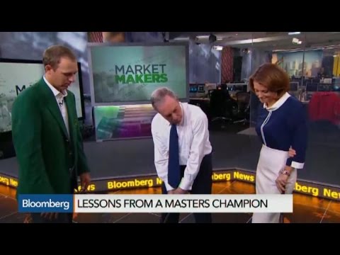 Masters Champion Jordan Spieth Gives A Golf Lesson to Mike Bloomberg