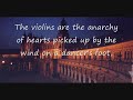 The violins weep The violins weep