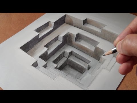 how to draw illusion hole