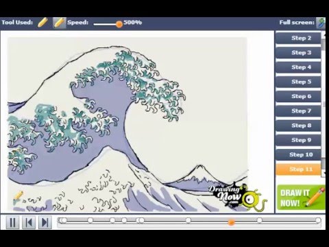how to draw ocean