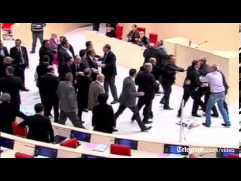 Fight breaks out in Georgian parliament over Ukraine