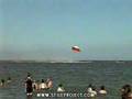 Hovering Harrier Pilot Ejects over Water off Beach