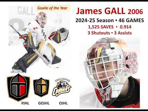 2024/25 James GALL 2006 Junior Goalie Age 18