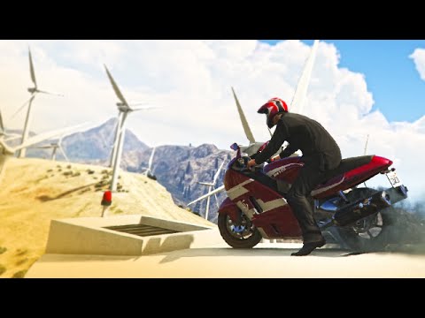 GTA 5 Stunts - Epic Windmill Stunt! - (GTA V Stunts & Fails)