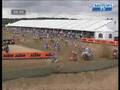 Accident between Rattray, Searl and Simpson in MX2