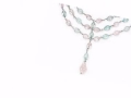 Sterling Silver Multicolored Quartz Drop Necklace