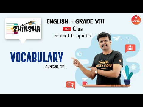 Vocabulary | English Vocabulary Class 8 | NCERT class 8 | Class 8 English | Young Wonders | Menti