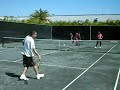 Hayward playing tennis with venes and serena williams