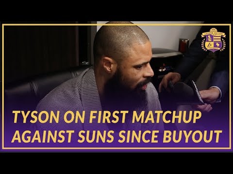 Video: Lakers Post Game: Tyson On Filling in For JaVale After He Fouled Out Early & Suns Matchup