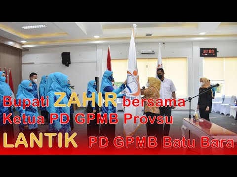 Bupati Zahir bersama Ketua PD GPMB Provsu Lantik PD GPMB Batu Bara