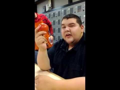 how to snap apple in half