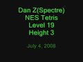 a video of me completing b-mode of nes tetris on level 19 height 3.
