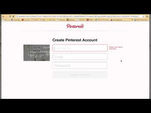 how to create a login on pinterest