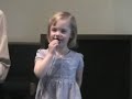 Elizabeth Kern sings \"Zaccheus\"