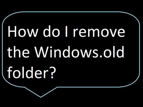how to remove old windows from c drive